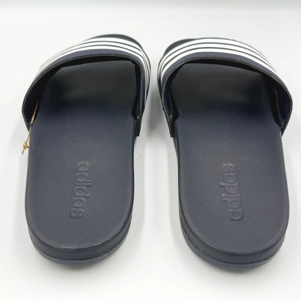 Adidas Adilette Comfort Slides Mens 10 Womens 11 Navy Blue GZ5892 Sandals *NEW*